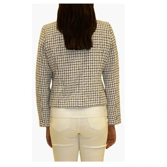 NWT!  Jaclyn Smith Tweed Moto Jacket - Picture 3 of 6